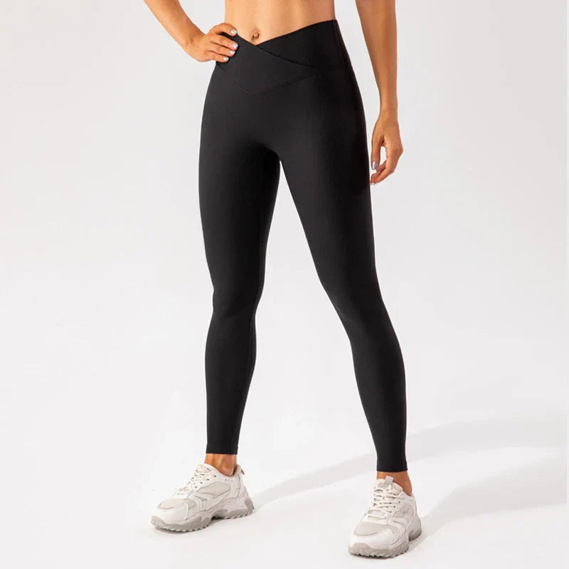Ribbing Seamless Push Up Training Tights Fitness Workout Yoga Pants Sports Leggings