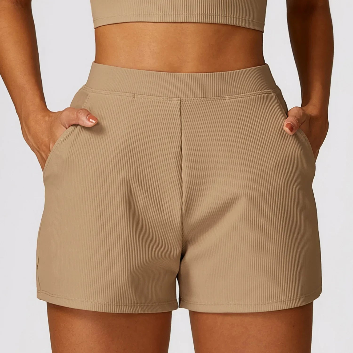 Pockets Gym Running Pants Workout Loose-fitting Female Yoga Clothing Sports Short