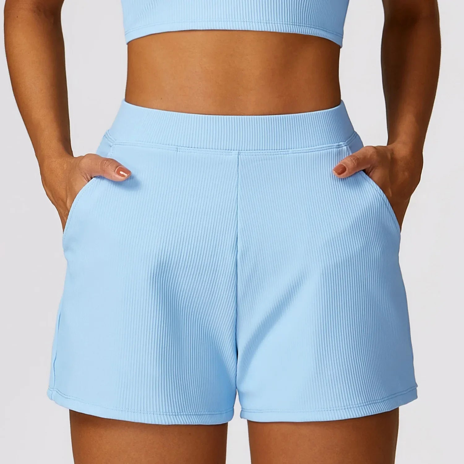 Pockets Gym Running Pants Workout Loose-fitting Female Yoga Clothing Sports Short