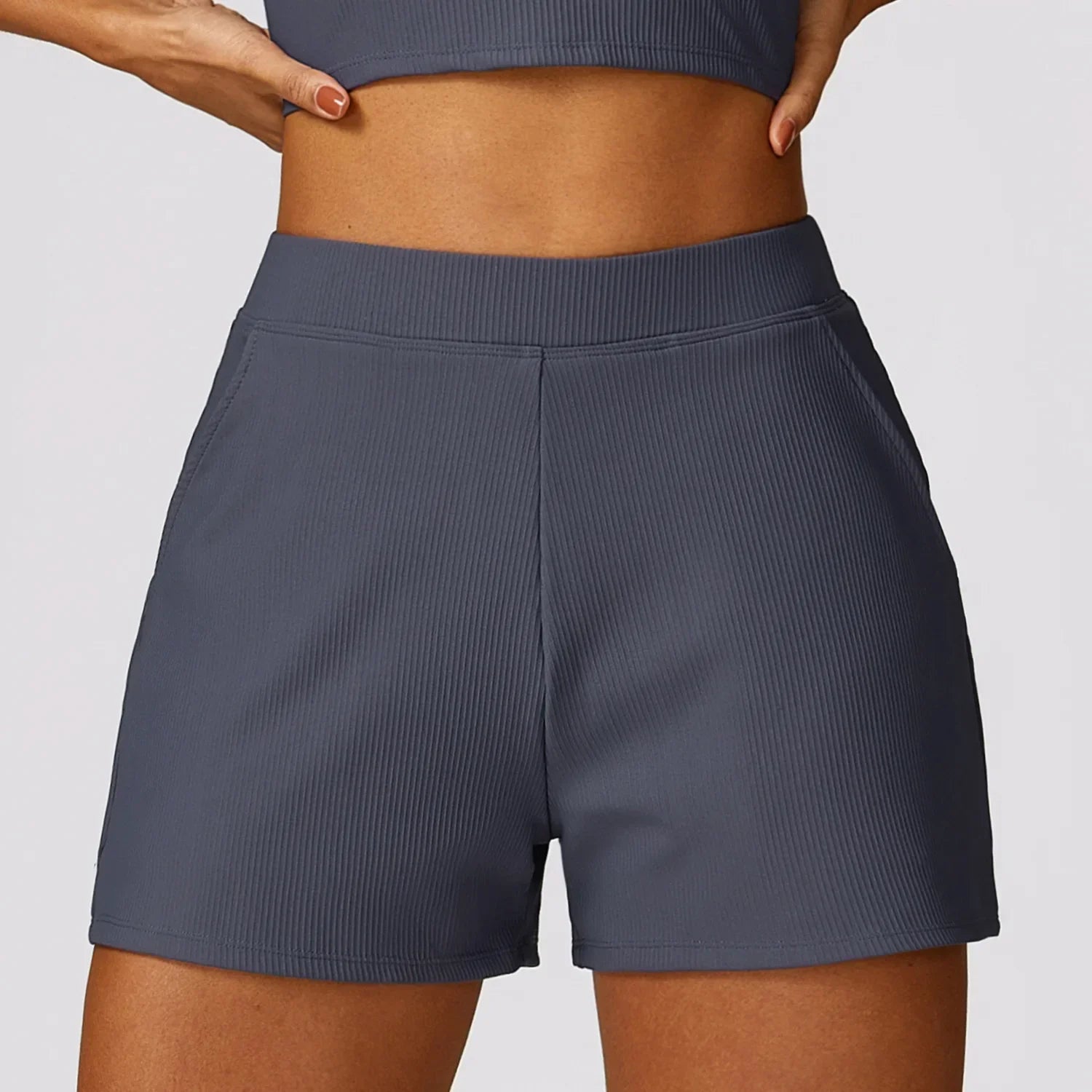 Pockets Gym Running Pants Workout Loose-fitting Female Yoga Clothing Sports Short