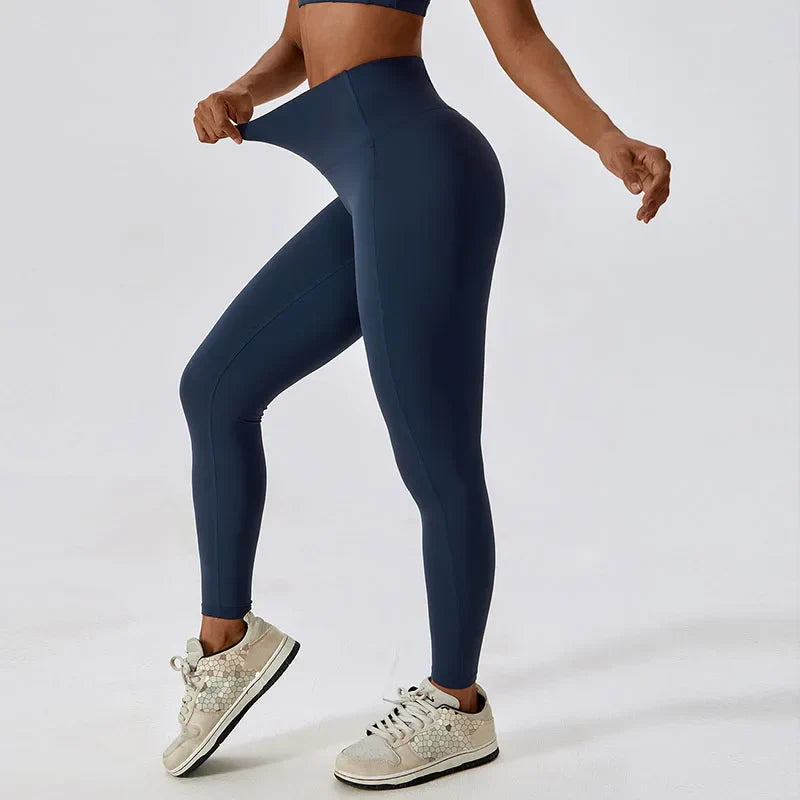Running Waist Tights Push Up Train Jogging Pants Stretch Breathable Sports Leggings