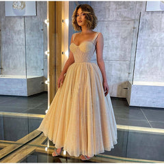 Spaghetti Straps Shinny Sequins Evening Party Dress