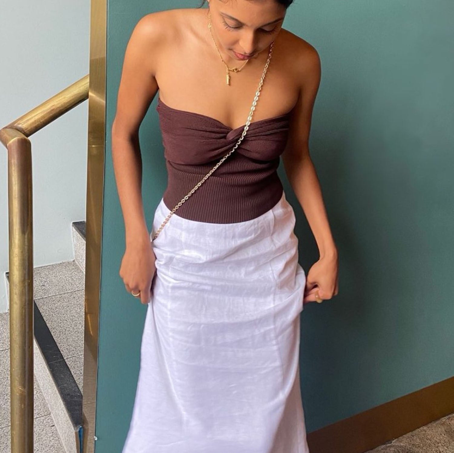 Basic Backless Off Shoulder Crop Top Knit Tube Tops Strapless Corset Tops