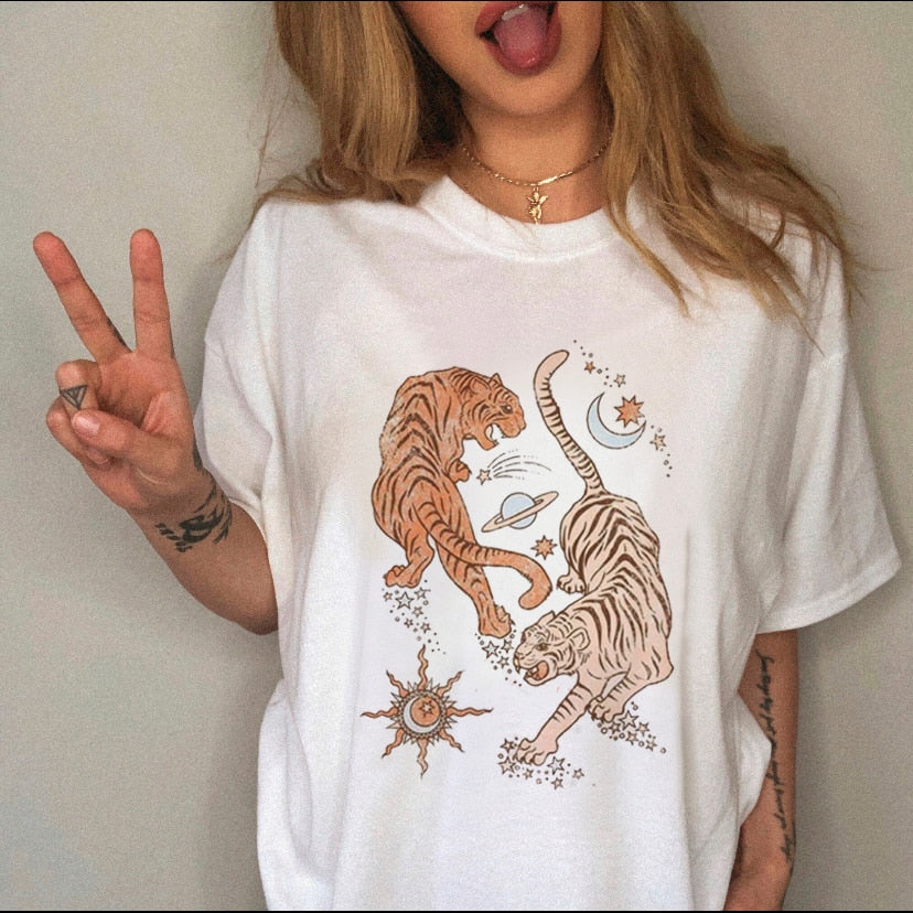 Clothing Print Female Top Short Sleeve Tee