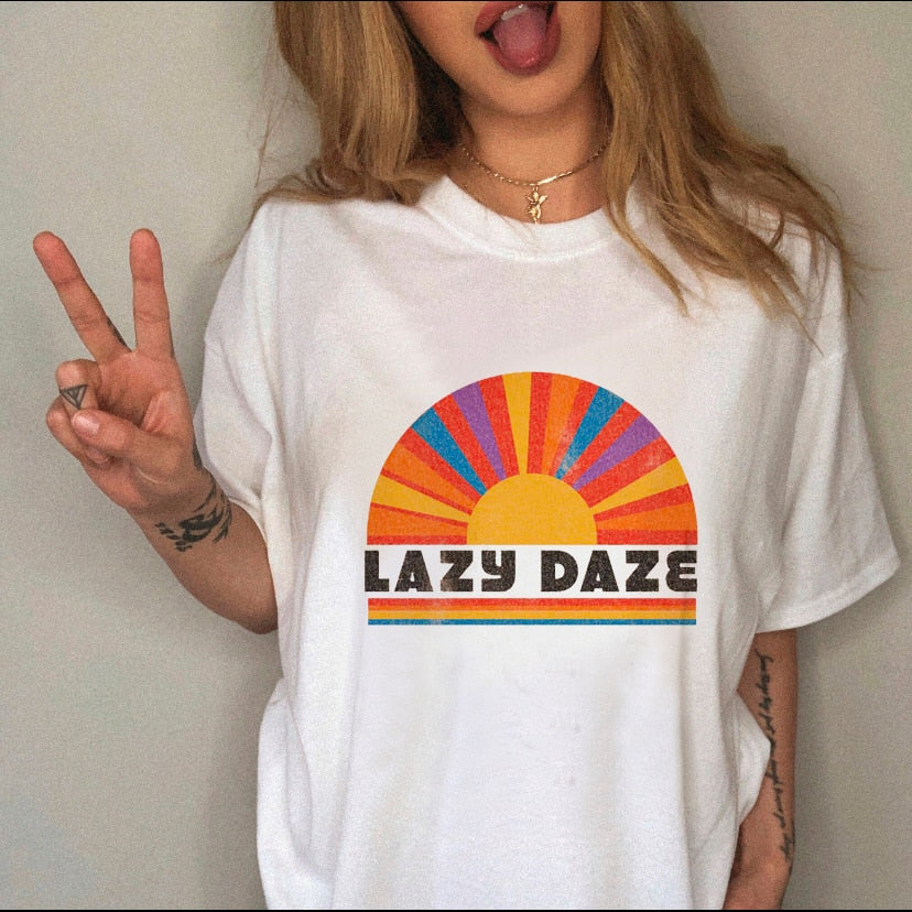 Clothing Print Female Top Short Sleeve Tee