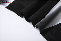 Weird Puss Gradient Maxi Dress Skinny Stretchy Long Sleeve O-Neck Trend Bodycon