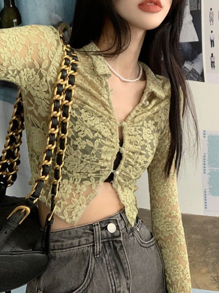 Chiffon Blouse Summer Thin Satin Silk Button Up Blouse Office Shirt