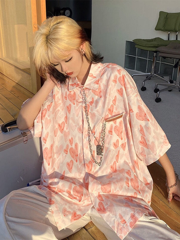 Chiffon Blouse Summer Thin Satin Silk Button Up Blouse Office Shirt