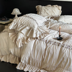 Country Farmhouse Style Ruffle Bedding Set