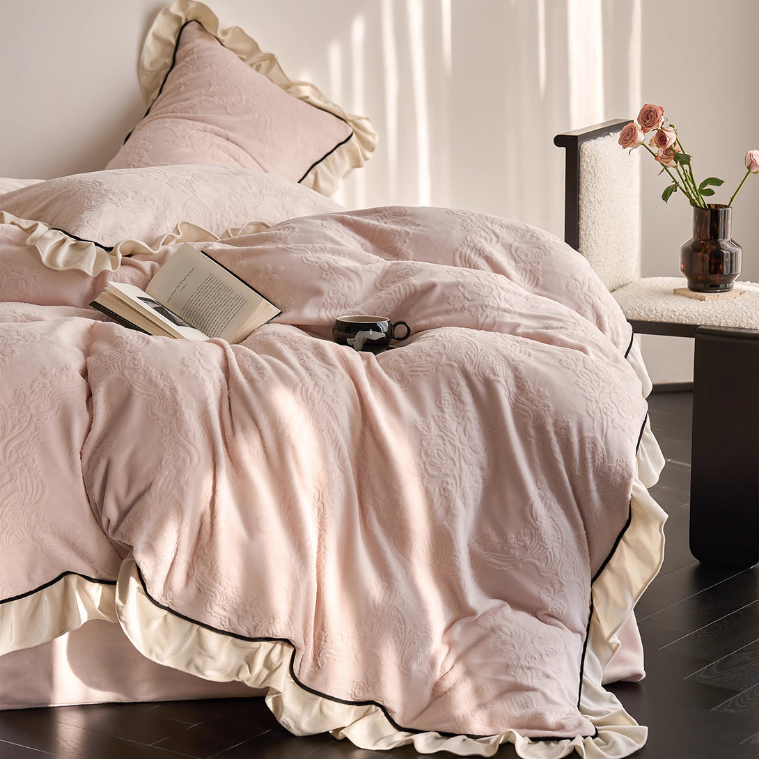 Cozy European Textured Thick Bedding Set