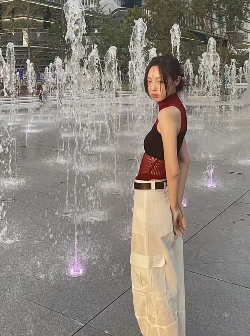 Hollow Out Turtleneck Knitted Vest Y2k Style Sleeveless Top
