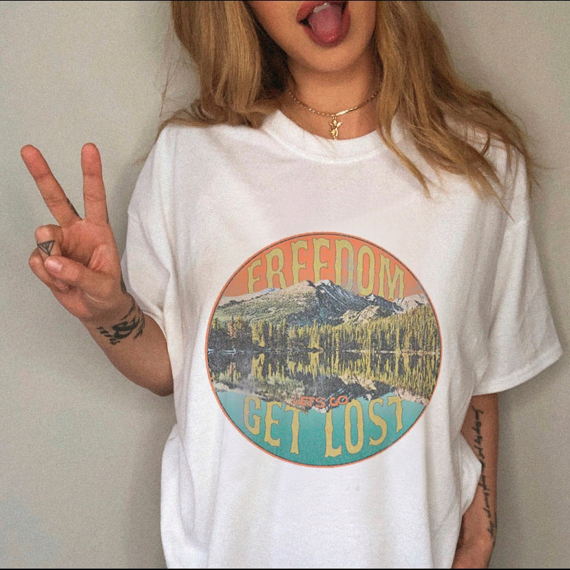 Clothing Print Female Top Short Sleeve Tee