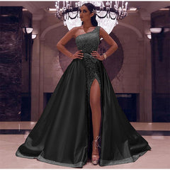 High Split Sequin Off Shoulder Sleeveless Maxi Dress