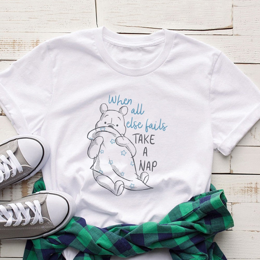 Disney Pooh Bear Kawaii WomenT-shirt