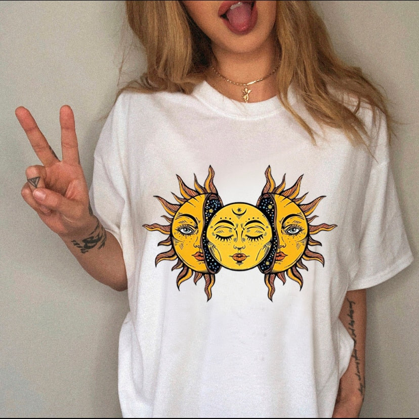 Clothing Print Female Top Short Sleeve Tee