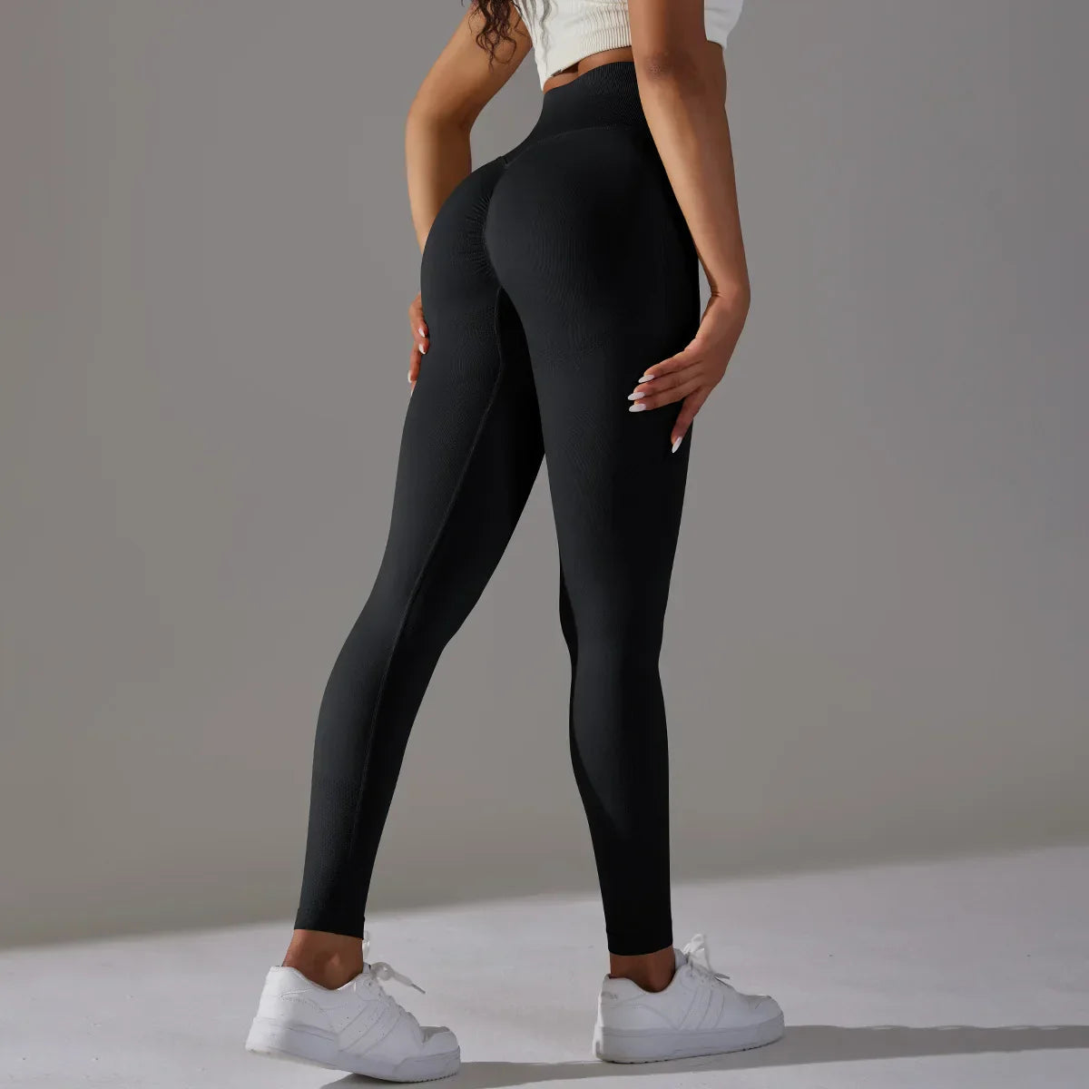 Woman High Waist Yoga Pants Running Elastic Tights Female Sportswear Sports Leggings