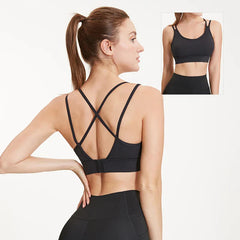 Cross Yoga Push Up Shockproof Fitness Gym Crop Tops Sports Bra