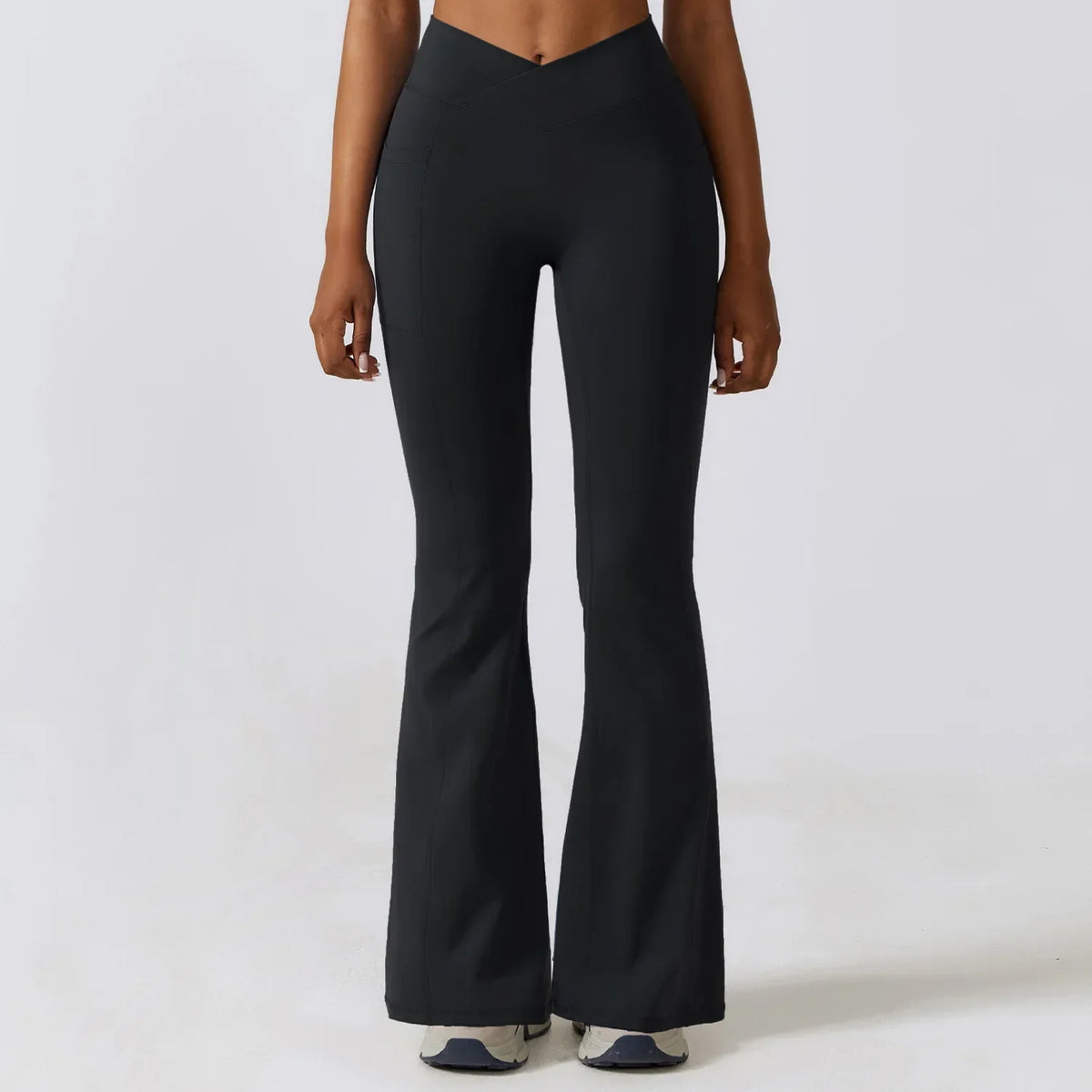 Flared Gym High Waist Dance Push Up Tights Breathable Yoga Clothes Sports Leggings