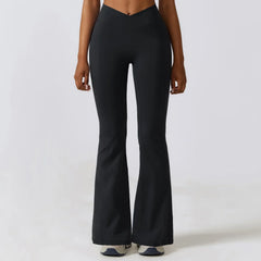 Flared Gym High Waist Dance Push Up Tights Breathable Yoga Clothes Sports Leggings