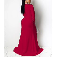 Diamonds Long Sleeve Party Dress