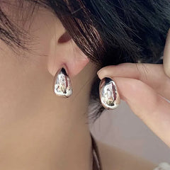 Pea Shaped Copper Alloy Gold Drop Woman Fashion Goth Party Girls Unusual AccessOry Earring