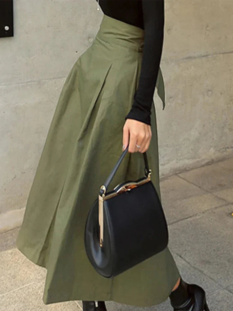 Korean Fashion Swing Bow Slim Wild Skirt