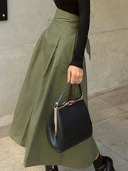Korean Fashion Swing Bow Slim Wild Skirt