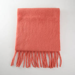 Cashmere Scarves for - Thick and Warm Muffler with Tassel Detail