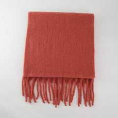 Cashmere Scarves for - Thick and Warm Muffler with Tassel Detail