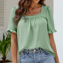 FashionSierra Casual Loose Vintage Elegant Summer Youth Female Blouse