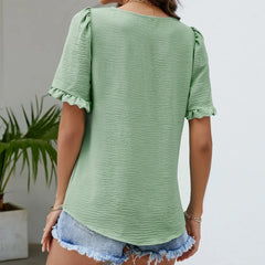 FashionSierra Casual Loose Vintage Elegant Summer Youth Female Blouse