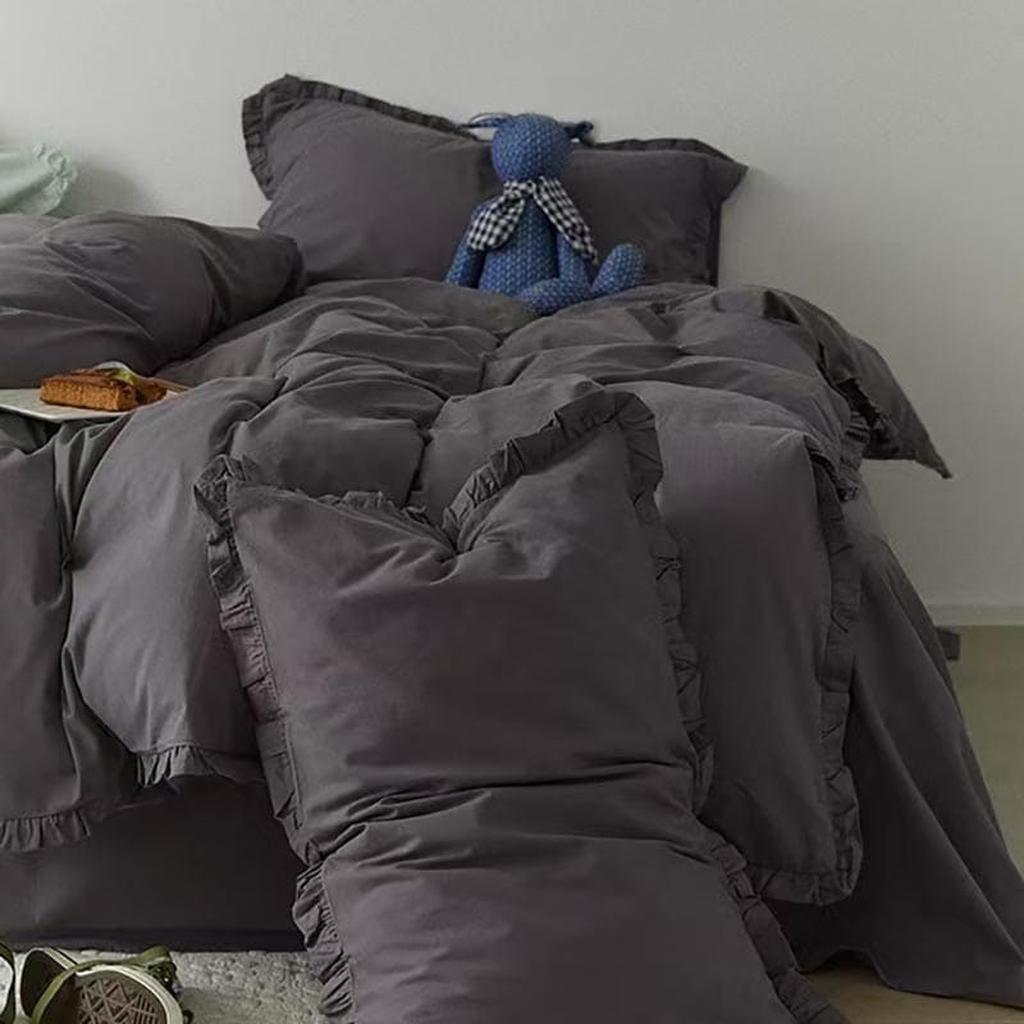 Solid Color Cotton Bedding Set (5 Colors)