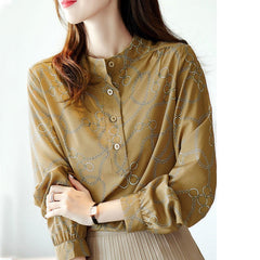 Patchwork Elegant Fashion Chiffon Shirts
