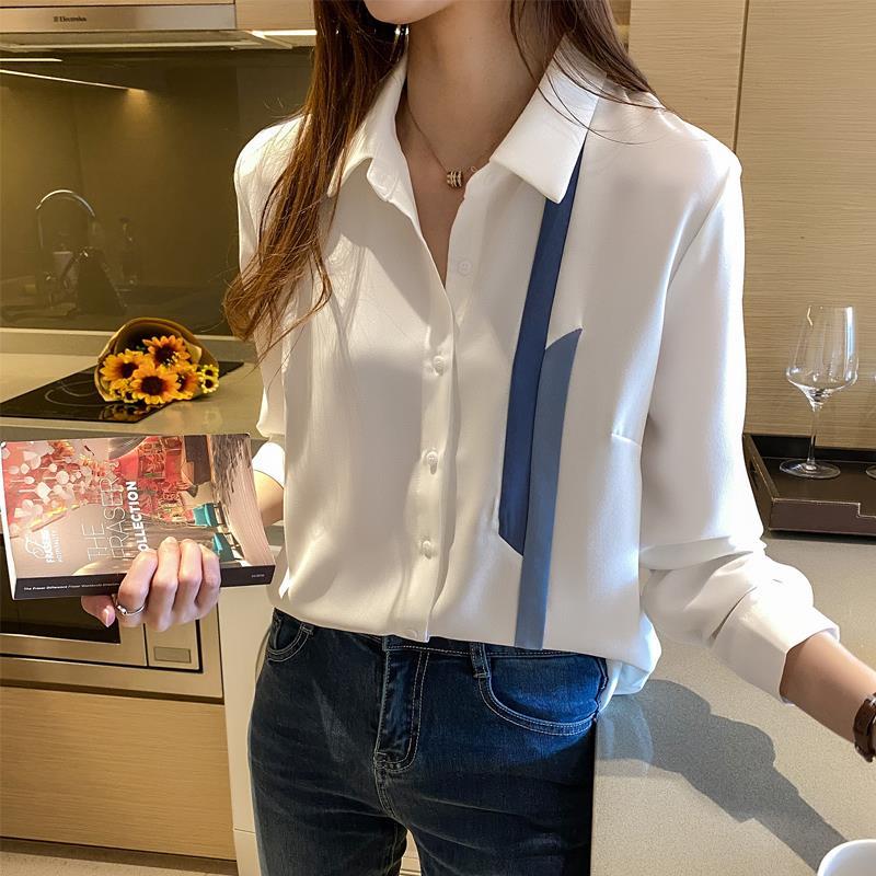 Patchwork Elegant Fashion Chiffon Shirts