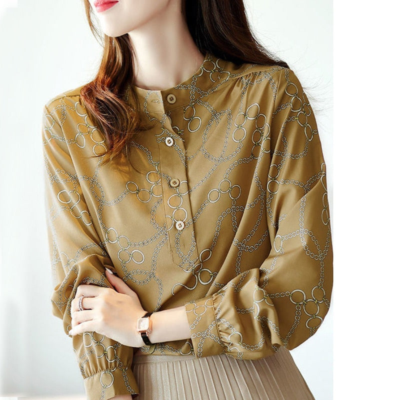 Patchwork Elegant Fashion Chiffon Shirts