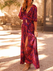 Summer Sexy Short Sleeve Party Long Boho Dress