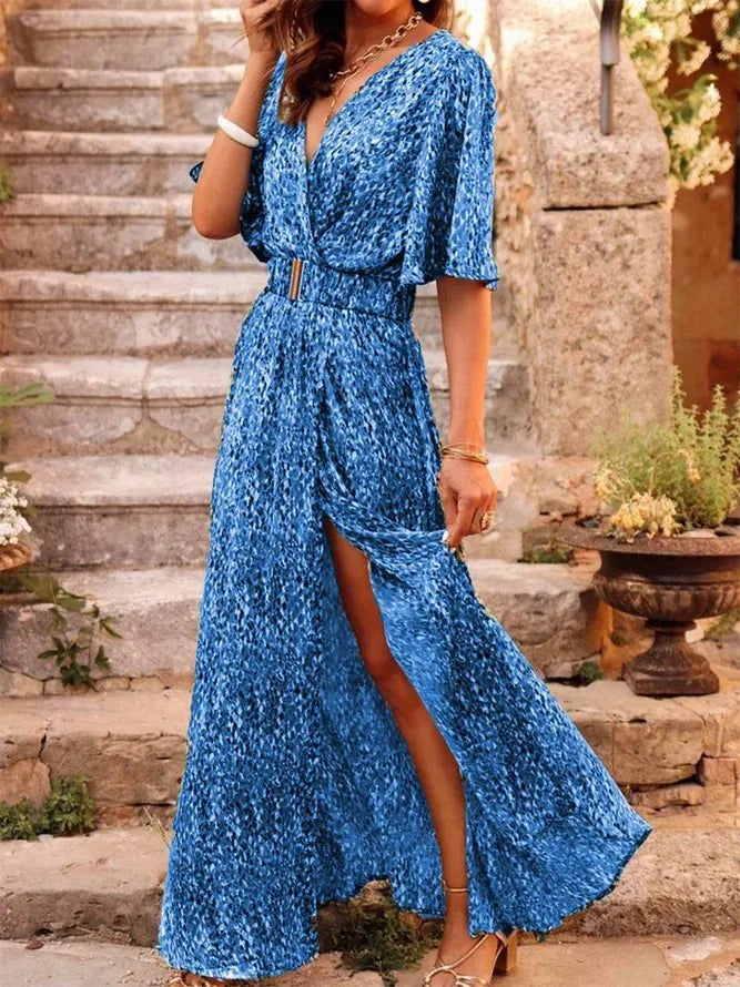 Summer Sexy Short Sleeve Party Long Boho Dress