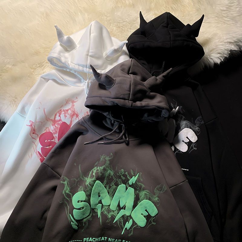 Little Devil Christmas Eve Elk Antler Tie Design Sense Coat