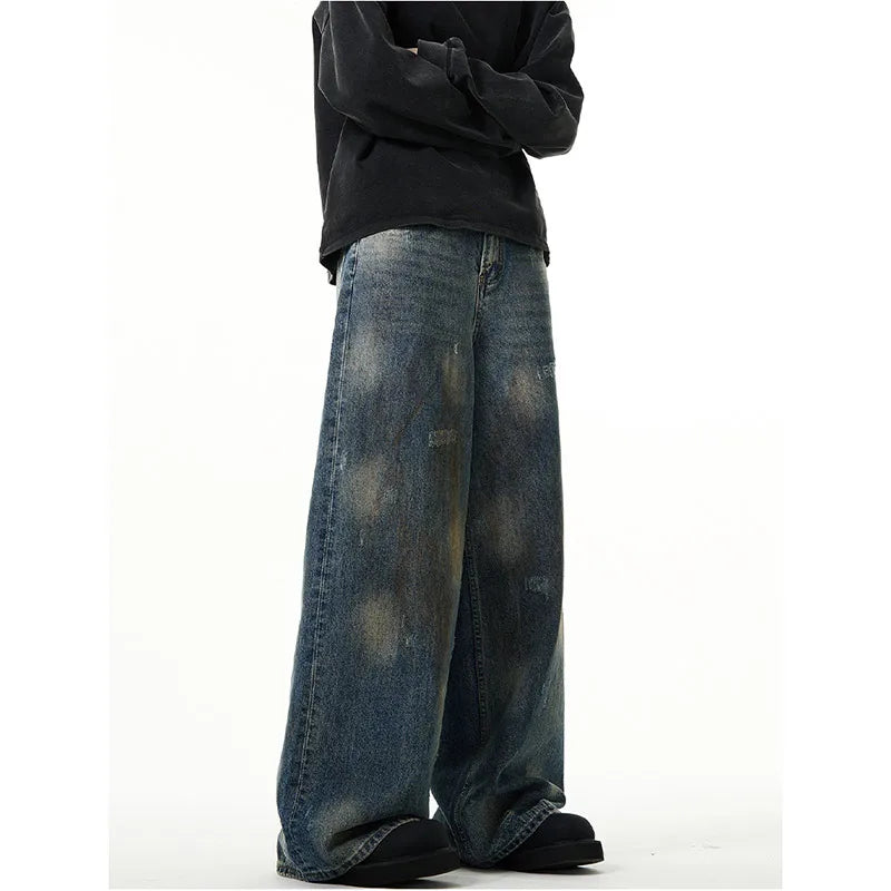 High Waist Streetwear Wide Leg Denim Pants