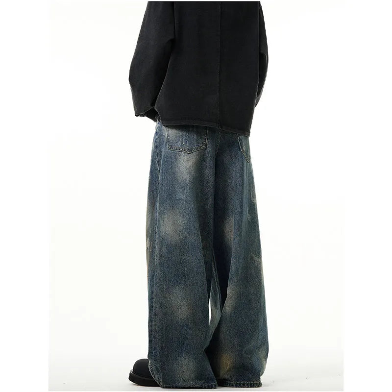 High Waist Streetwear Wide Leg Denim Pants
