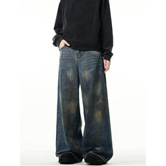 High Waist Streetwear Wide Leg Denim Pants