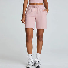 Summer Stretchy Straight Leg SweatShorts Loose Outer Wear Pants Sports Short
