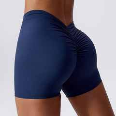 Summer V Back Scrunch Butt Gym Leggings Push Up Yoga Pants Sports Short