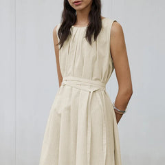 FashionSierra-Casual Sleeveless Long Vintage O-neck Oversize Loose Summer Beach Boho Dress