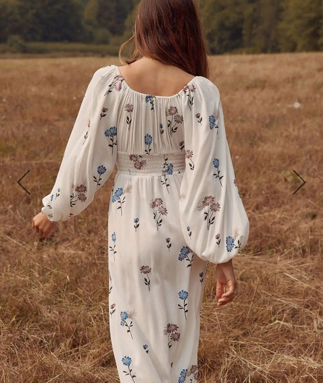 FashionSierra-Cotton  White  Maxi  Vintage  Floral Embroidery  Spring/Autumn  Robe  Long Sleeve  Casual Boho Dress
