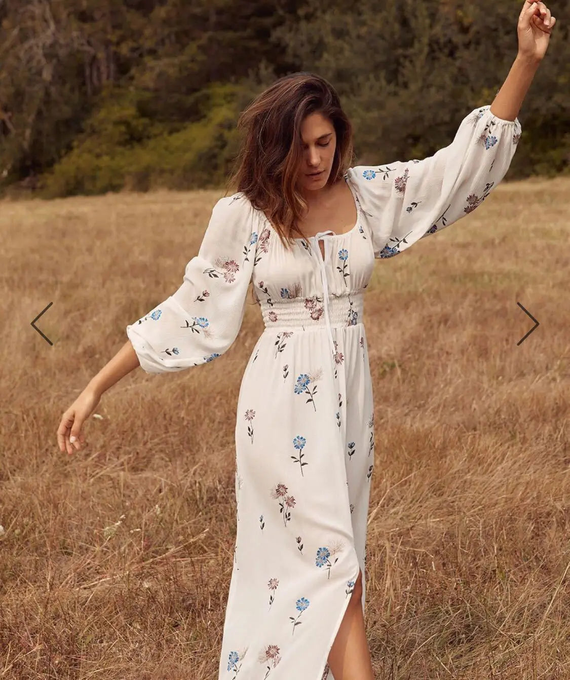 FashionSierra-Cotton  White  Maxi  Vintage  Floral Embroidery  Spring/Autumn  Robe  Long Sleeve  Casual Boho Dress