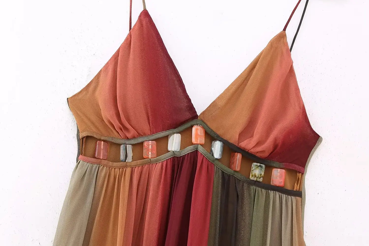 FashionSierra-Beach Wear   Sleeveless  Backless  Strap   Vintage Maxi  Summer  Waist Hollowed Out  Party  Vestidos Boho Dress
