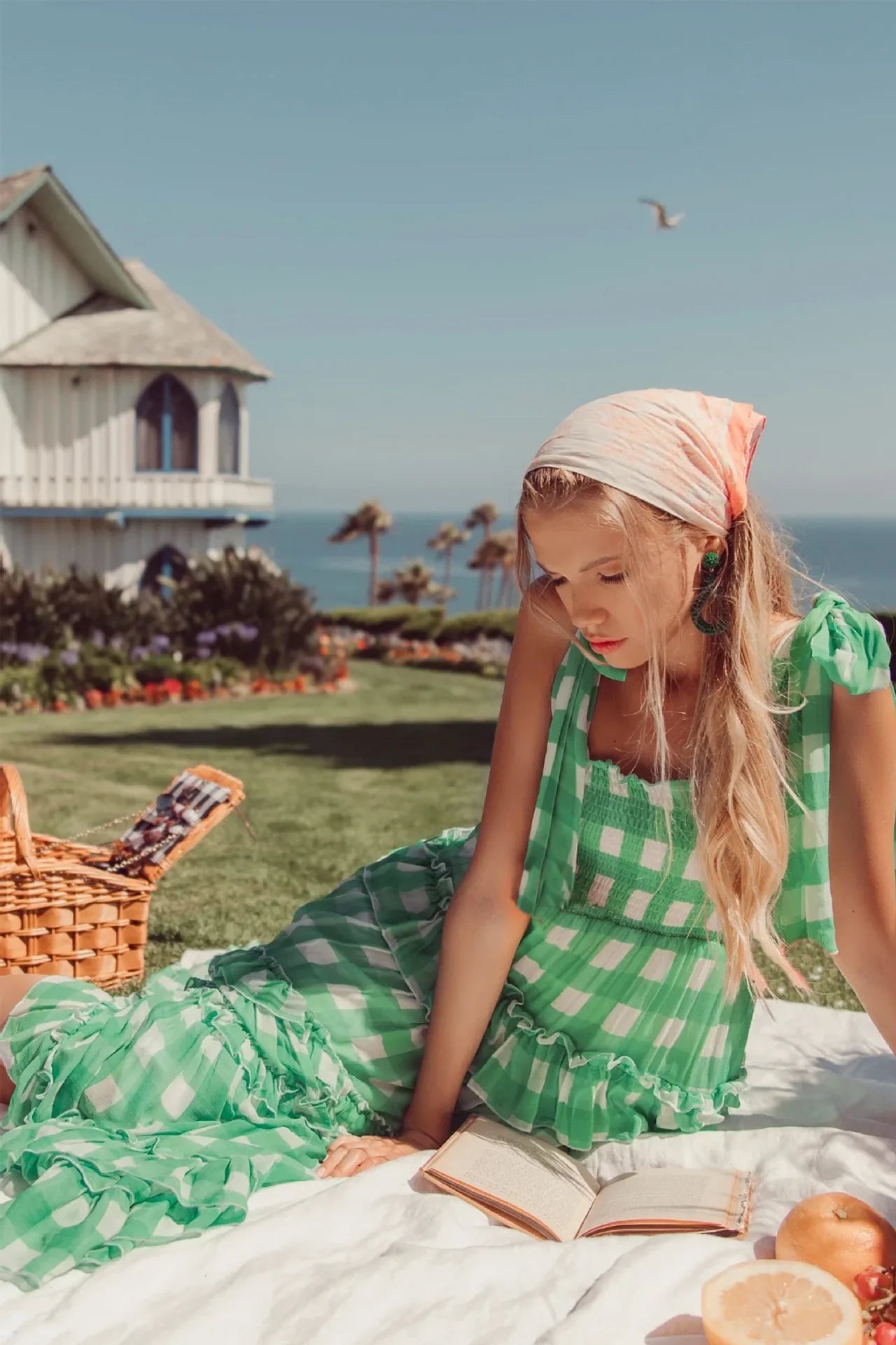 FashionSierra-Casual Square Collar Plaid for Vintage High Waist Ruffles Summer Sleeveless Long Vestidos Boho Dress