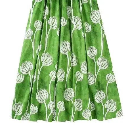 FashionSierra-Elegant  Floral Print   Casual  High Waist  Sling  Autumn  Beach Wear  Big Hem  Oversize Boho Dress