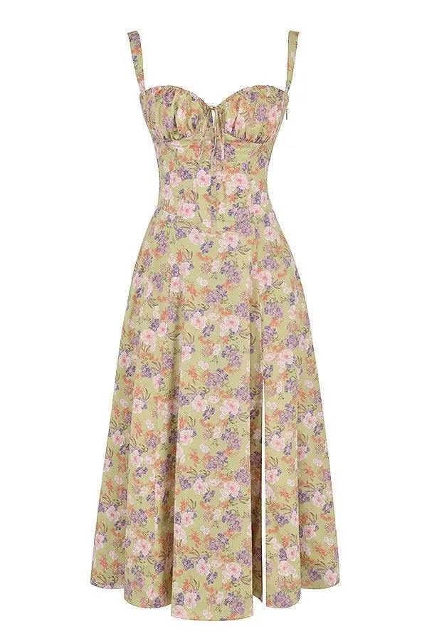 FashionSierra-Floral Print Party Vintage Sleeveless Backless Strap Long Beach Boho Dress